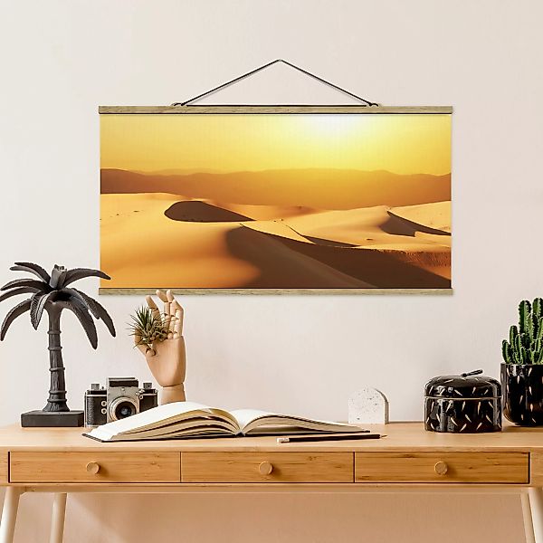 Stoffbild Landschaft mit Posterleisten - Querformat Die Wüste Saudi Arabien günstig online kaufen