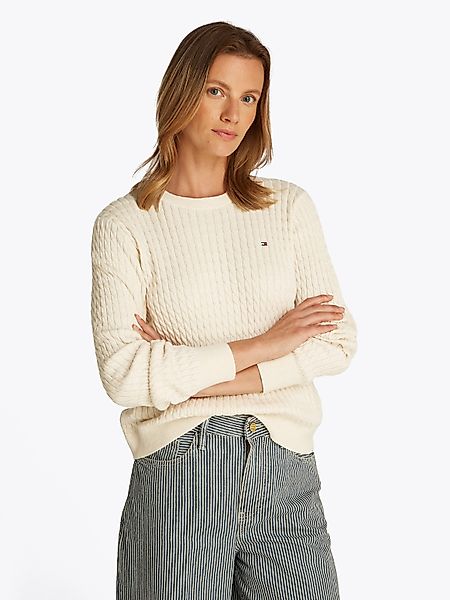 Tommy Hilfiger Rundhalspullover CO CABLE C-NK günstig online kaufen