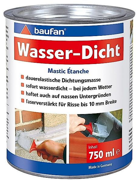 baufan® Dichtstoff Wasser-Dicht Grau 750 ml Dichtungsmasse sofort wasserdic günstig online kaufen