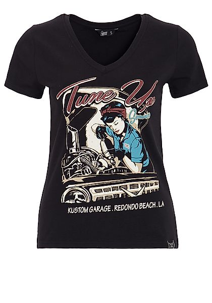 QueenKerosin Kurzarmshirt Tune Up mit trendigem günstig online kaufen