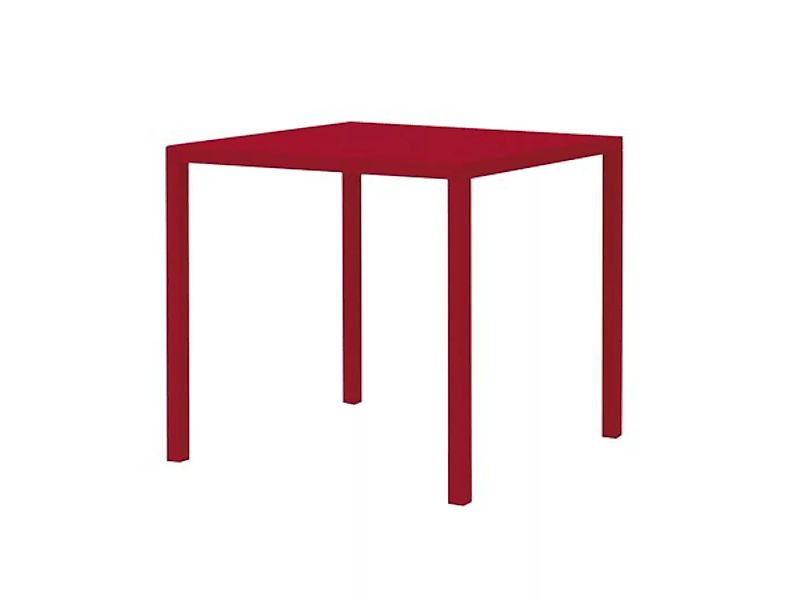 Quadratischer Gartentisch Quatris 90x90x75 cm rot günstig online kaufen