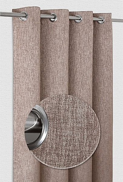 Beautex Vorhang Ösenvorhang, Gardine mit Ösen 140x245 cm, Ösenschal blickdi günstig online kaufen