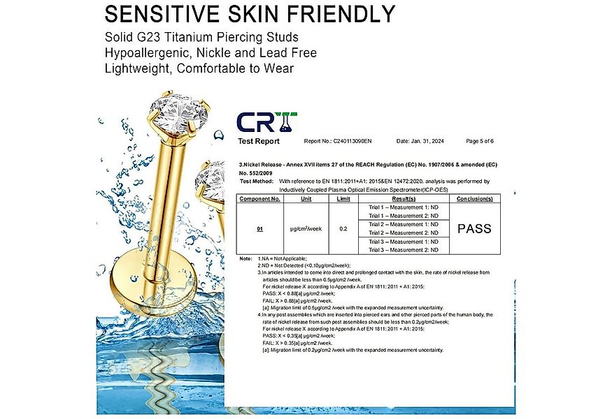 LuxusKollektion Schmuckset Piercing Labret Titan G23 Innengewinde Medusa Co günstig online kaufen