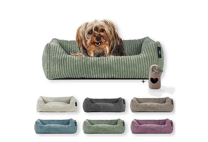 Rohrschneider Tierbett Hundebett Hundekorb Cordstoff, inkl. Gassibeutel günstig online kaufen