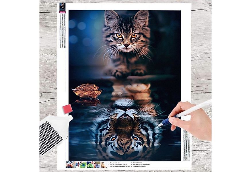 GOLDEN Gemälde GOLDEN Diamond Painting zubehör bilder Weihnachten ( Katze u günstig online kaufen