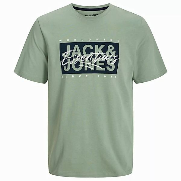 Jack & Jones Rundhalsshirt Jack&Jones XXL T-Shirt salbeigrün Frontprint JJC günstig online kaufen