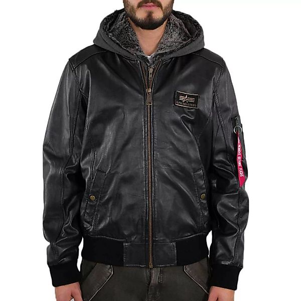 Alpha Industries Ma-1 D-tec Leather Jacke S Black günstig online kaufen