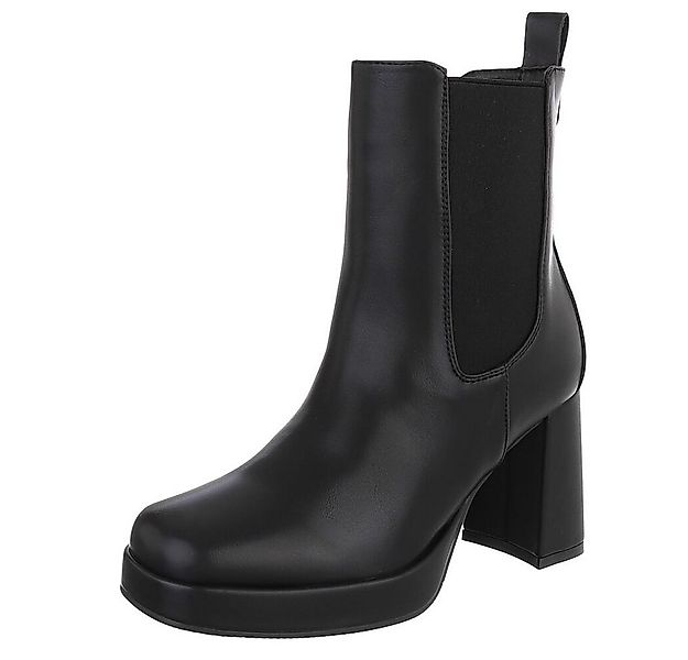 Ital-Design Elegante Chelsea-Stiefel mit Blockabsatz für Damen High-Heel-St günstig online kaufen