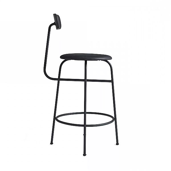 Menu - Afteroom Counter Chair Leder 63.5cm - schwarz/schwarz /pulverbeschic günstig online kaufen