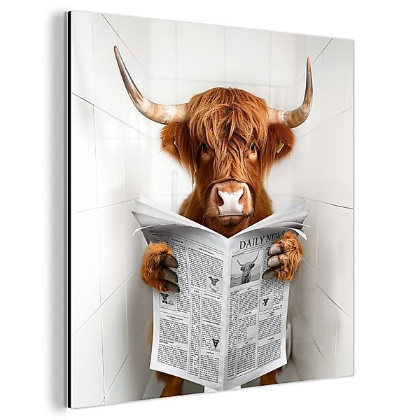 MuchoWow Metallbild Schottischer Highlander - Tier günstig online kaufen