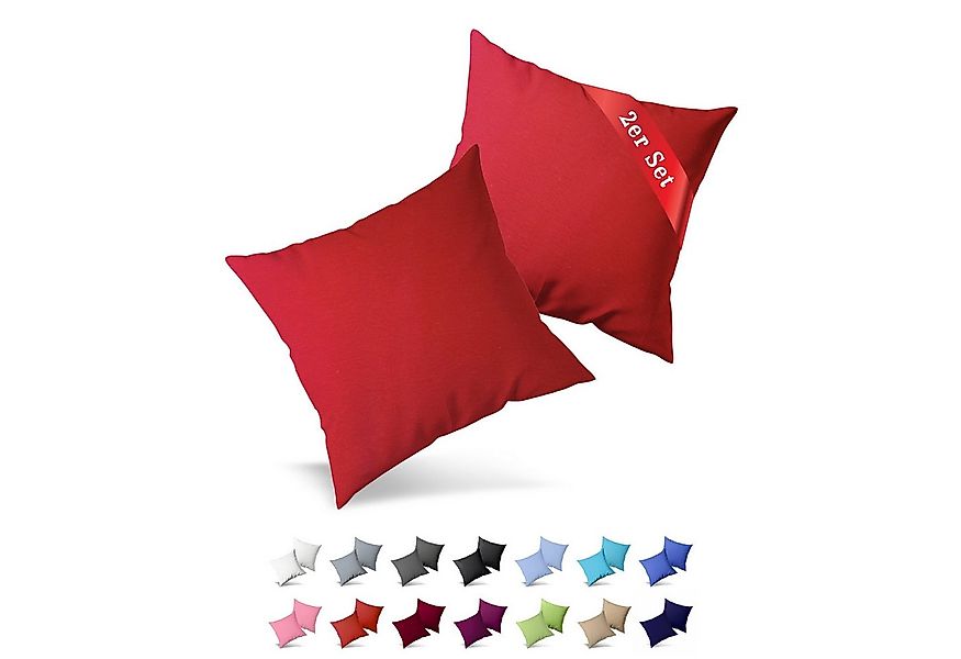 Buymax Kissenbezüge Kissenbezug 100% Baumwolle Premium Jersey, (2 Stück), K günstig online kaufen