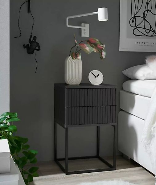 Schlafkontor Nachtkommode "Marle Nachtkonsole, Nachtkästchen auf Metall-Fuß günstig online kaufen