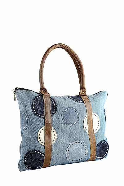 COLLEZIONE ALESSANDRO Schultertasche "Patchwork", aus Jeansstoff mit Leder günstig online kaufen