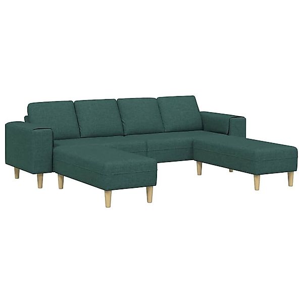 vidaXL Sofa Sofa Set Dunkelgrün Stoff, günstig online kaufen
