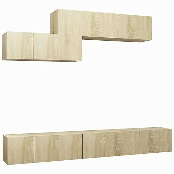 vidaXL TV-Schrank 6-tlg. TV-Schrank-Set Sonoma-Eiche Holzwerkstoff (6-St) günstig online kaufen