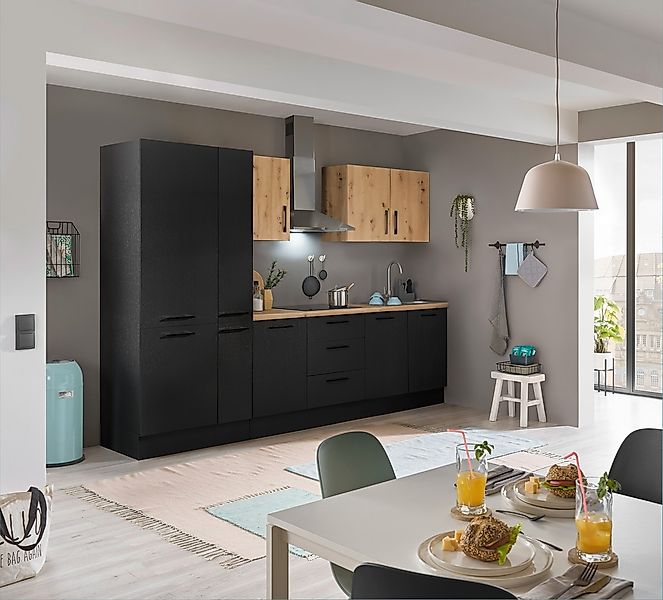 BASIC by Balculina Küchenzeile »Turin«, Breite 300 cm, wahlweise mit E-Gerä günstig online kaufen