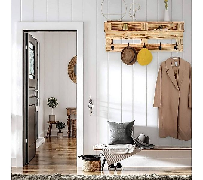 K&L Wall Art Wandgarderobe Palettenmöbel Garderobe Vintage Paletten Wandreg günstig online kaufen