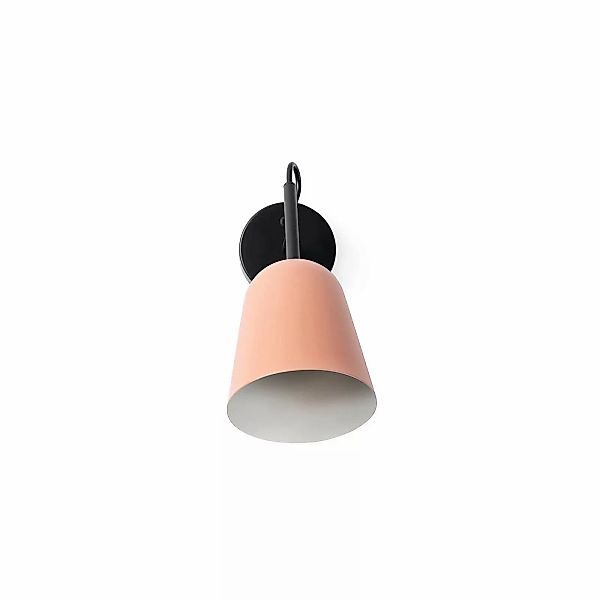 Wandlampe Studio, rosa/schwarz, Stahl, Ø 11 cm günstig online kaufen