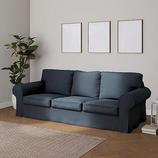 Bezug für Ektorp 3-Sitzer Schlafsofa, ALTES Modell, Dunkelblau, Sofahusse E günstig online kaufen