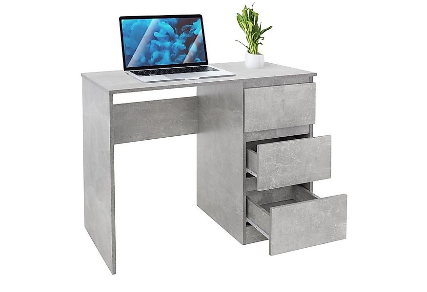 ML-DESIGN Schreibtisch Bürotisch mit 3 Schubladen Computertisch Arbeitstisc günstig online kaufen