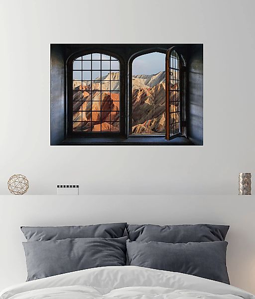 queence Wandsticker "Berge", Wandsticker, Wandbild, selbstklebend, 3D, Fens günstig online kaufen