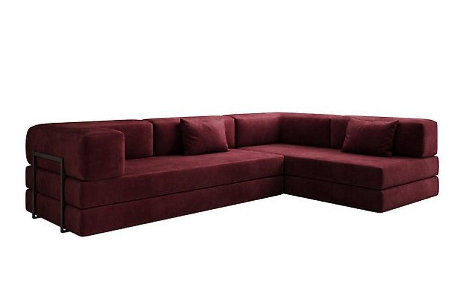 Luxusbetten24 Sofa Designer Sofa Lazy L in Samt, mit Liegefunktion und Samt günstig online kaufen