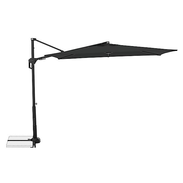 Doppler Ampelschirm 245 cm x 135 cm Anthrazit mit Kurbelmechanik günstig online kaufen