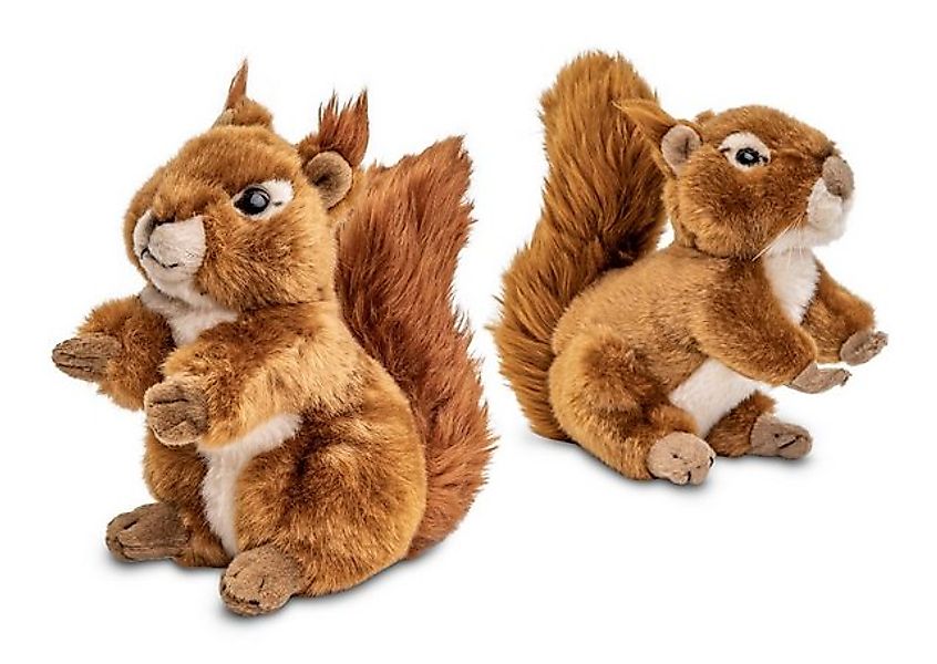 Uni-Toys Kuscheltier Eichhörnchen - 2-teiliges Set (sitzend + liegend) - Pl günstig online kaufen