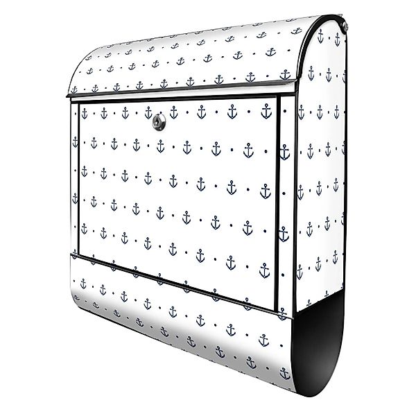 Banjado Design Briefkasten Schwarz Pulverbeschichtet 39x47x14cm 2 Schlüssel günstig online kaufen