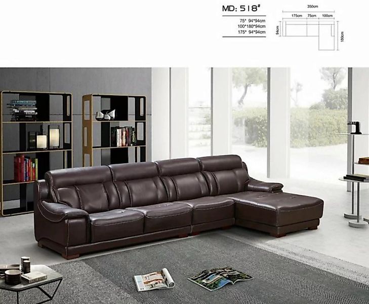 JVmoebel Ecksofa, Polster Leder Couch Eck Sofa Sitz Garnitur Wohn Zimmer La günstig online kaufen