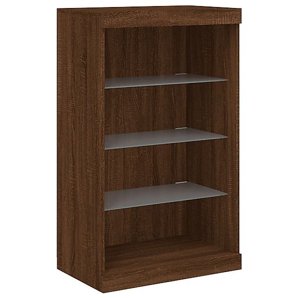 vidaXL Sideboard Sideboard mit LED-Leuchten Braun günstig online kaufen