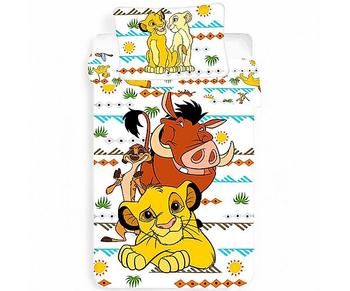 Disney The Lion King Bettwäsche Simba, Baumwolle, 2 teilig, Kinder Wendebet günstig online kaufen