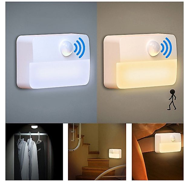 QUBEBU LED Nachtlicht Nachtlicht mit Bewegungsmelder, 1/2/4/6 Stück kinder günstig online kaufen