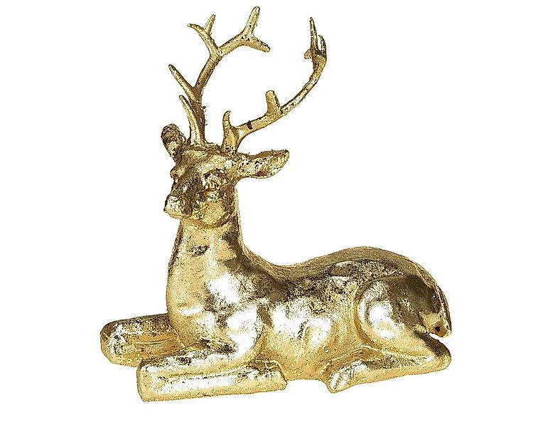 Viana Weihnachtsmann Deko Rentier Hirsch Figur Gold 10,5x7x11,5cm 2er Set W günstig online kaufen