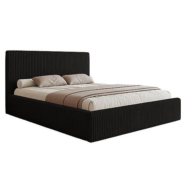 Compleo Polsterbett ASTA, Slim und elegant, grober Cordstoff, Designbett, m günstig online kaufen