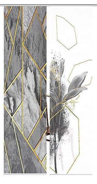 HOME in green Schiebegardine "SIGNUM" Paneelwagen 2 Stk. tlg. SET DIGITALDR günstig online kaufen