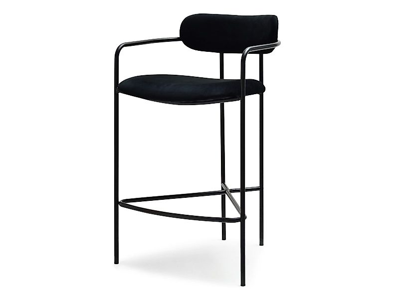 Compleo Barhocker Minimalistischer Barhocker aus Samt günstig online kaufen