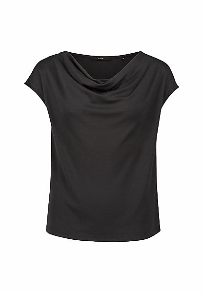 Zero T-Shirt "zero Damen Jerseyshirt mit Wasserfallausschnitt", (1 tlg.), d günstig online kaufen