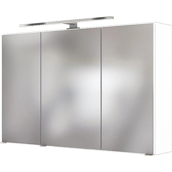 Held Möbel 3D-Spiegelschrank Ferrara 100 cm Weiß günstig online kaufen