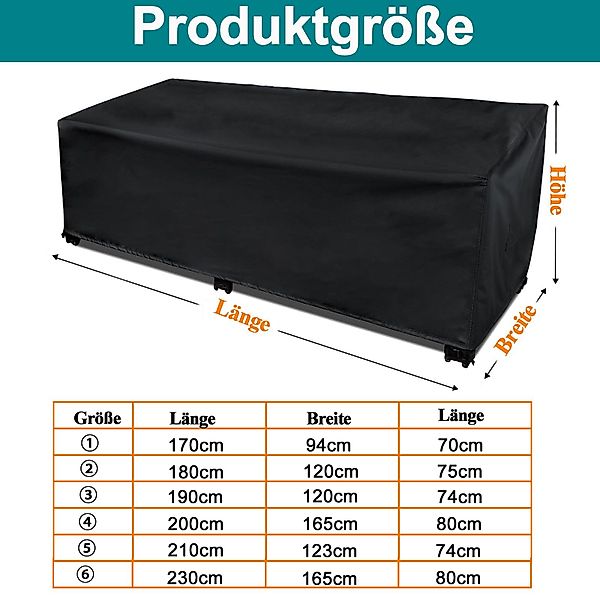 Jibenhome Gartenmöbel-Schutzhülle Wasserdicht Gartentisch Abdeckplane Schwe günstig online kaufen