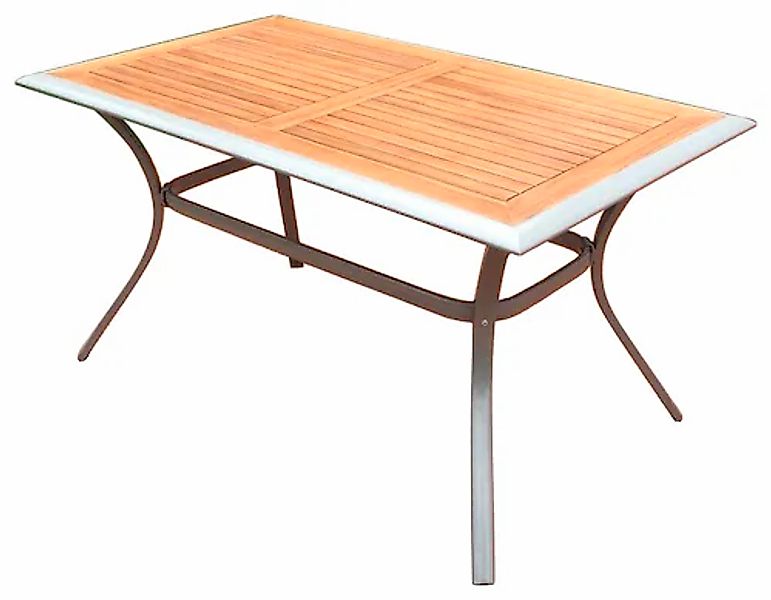 Merxx Gartentisch Siena Siena silb Rechteckig 140 cm x 80 cm günstig online kaufen
