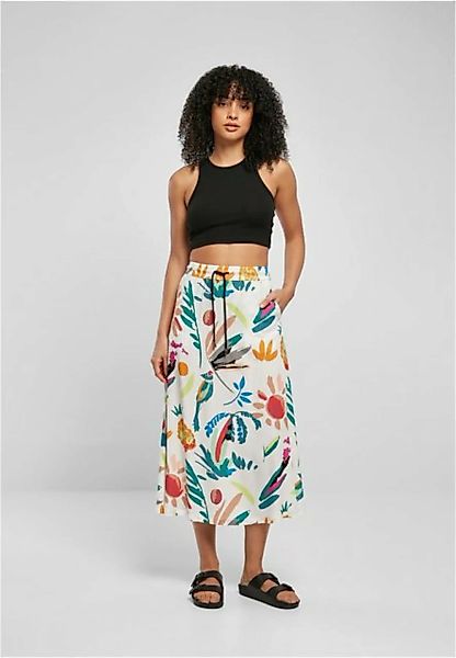 URBAN CLASSICS Jerseyrock Damen Ladies Viscose Midi Skirt (1-tlg) günstig online kaufen