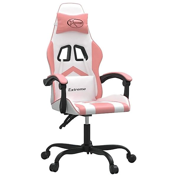 vidaXL Gaming-Stuhl Weiß und Rosa Kunstleder 3143899 günstig online kaufen
