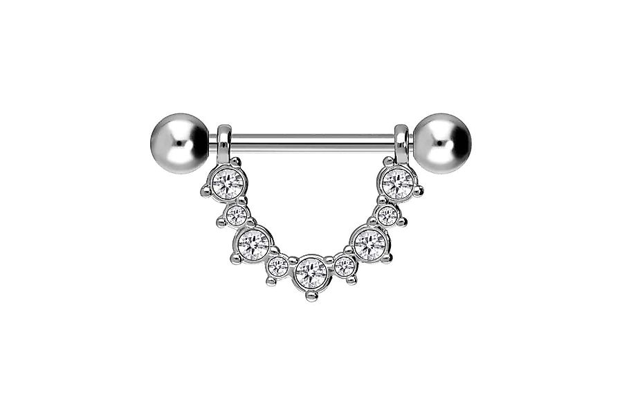 PIERCINGLINE Brustwarzenpiercing Chirurgenstahl Nippelpiercing KRISTALLE (B günstig online kaufen