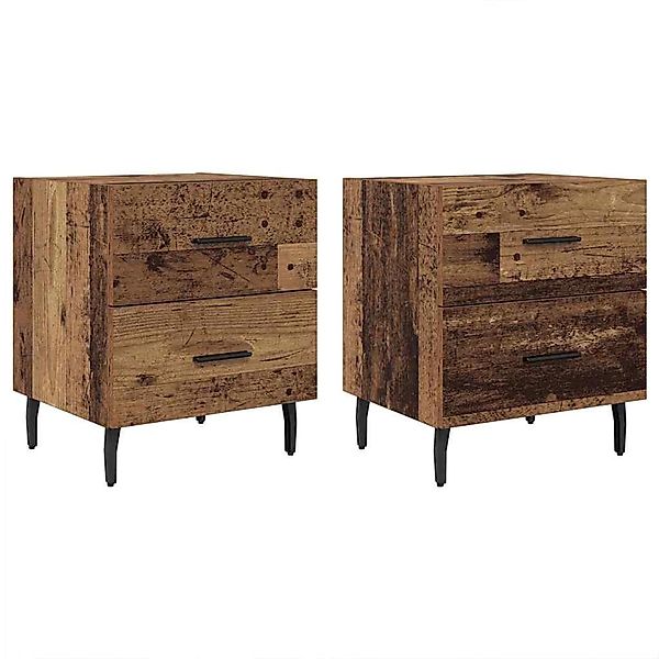 vidaXL Nachttisch 2 Stk Altholz 40 x 35 x 47,5 cm Holzwerkstoff 884066 günstig online kaufen