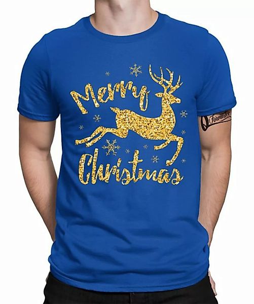 Quattro Formatee Kurzarmshirt Merry Christmas Rentier - Weihnachten Nikolau günstig online kaufen