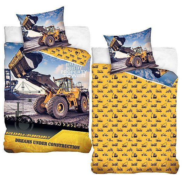 MTOnlinehandel Bettwäsche Bagger 135x200 + 80x80 günstig online kaufen