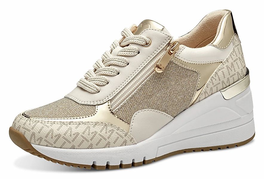 MARCO TOZZI Keilsneaker, Freizeitschuh, Halbschuh, Schnürschuh in veganer V günstig online kaufen