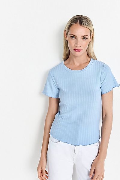 RICHROYAL Kurzarmshirt Mit gewelltem Saum an Rumpf und Ärmeln günstig online kaufen