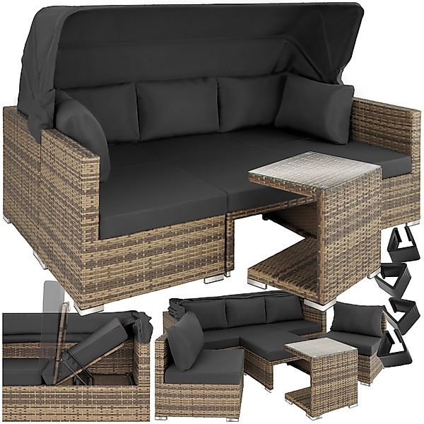 tectake Loungeset Rattan Lounge, (Set., 7-tlg), günstig online kaufen